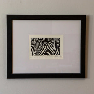 Abstract Zebra in Black and White