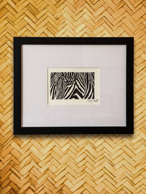 Abstract Zebra in Black and White