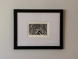 Abstract Zebra in Black and White