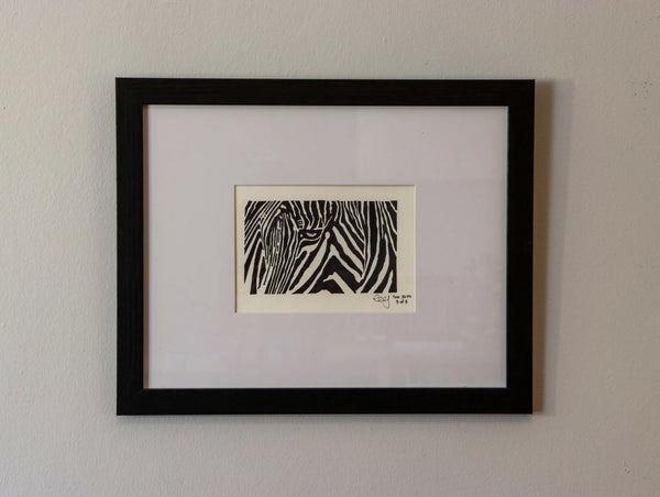 Abstract Zebra in Black and White
